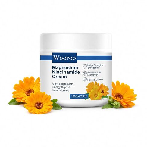 Magnesium Niacinamide Relief Cream with Arnica and Boswellia, Topical Magnesium Chloride, Lightweight, Non-Greasy Formula, for Joints, Legs and Feet,120g in Kuwait