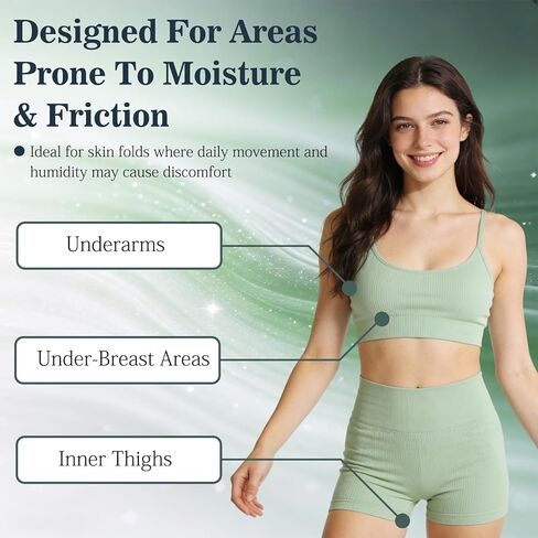 2Pcs Intertrigo Cream,Non Greasy Moisture Control Formula for Daily Comfort,Skin Fold Care & Chafing Support Cream,Helps Soothe Skin & Reduce Friction,for Underarms,Inner Thighs & Other Areas in Saudi Arabia