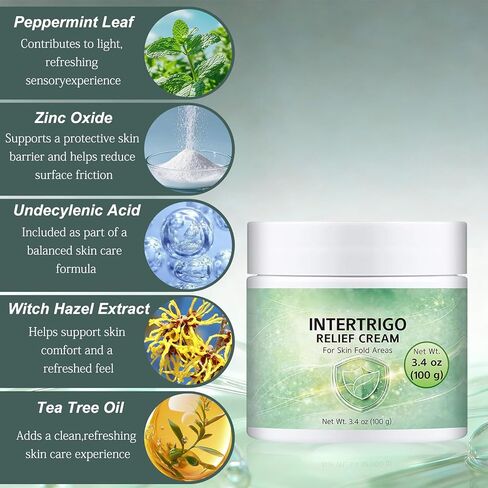 2Pcs Intertrigo Cream,Non Greasy Moisture Control Formula for Daily Comfort,Skin Fold Care & Chafing Support Cream,Helps Soothe Skin & Reduce Friction,for Underarms,Inner Thighs & Other Areas in Saudi Arabia