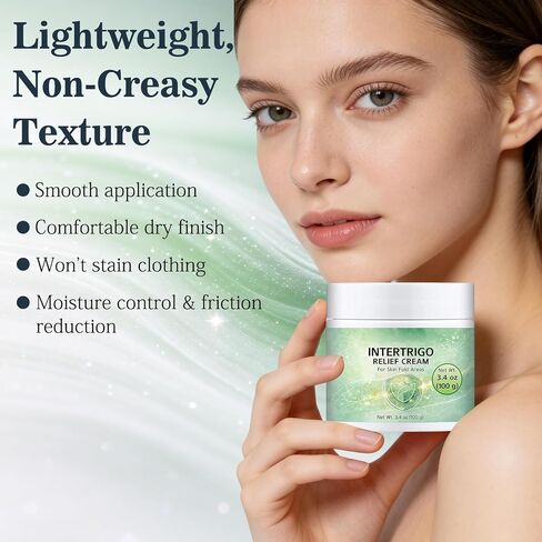 2Pcs Intertrigo Cream,Non Greasy Moisture Control Formula for Daily Comfort,Skin Fold Care & Chafing Support Cream,Helps Soothe Skin & Reduce Friction,for Underarms,Inner Thighs & Other Areas in Saudi Arabia