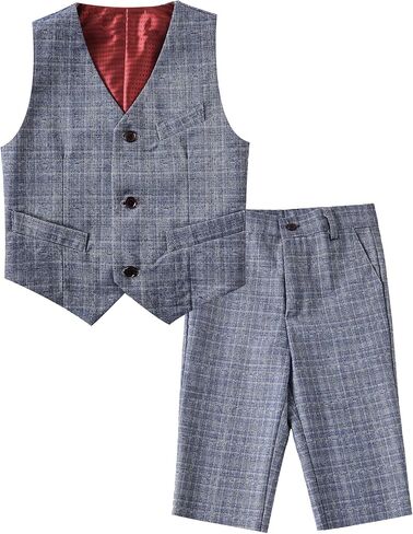 Boys Suits Slim Fit Formal Suits for Boy Tuxedo 2 Pcs Vest Shorts Set Lightweight Wedding Outfit in Saudi Arabia