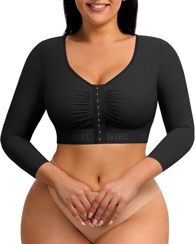 FeelinGirl Arm Shaper for Women Post Surgery Arm Lipo Compression Sleeve Front Closure Shapewear Bra in Kuwait