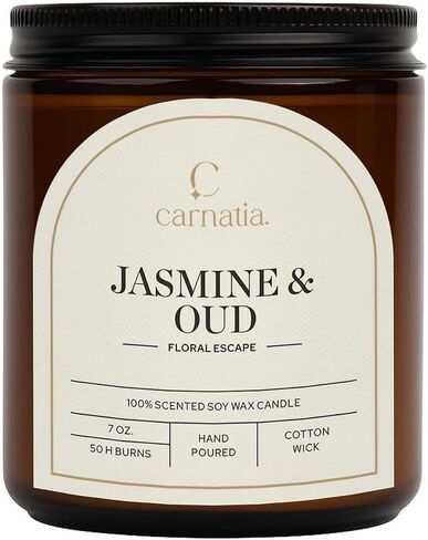 Carnatia Lavender & Cedar Scented Candle – 7 oz | 100% Soy Wax with Cotton Wick | 50 Hour Burn | Aromatherapy Candle for Home, Calm Focus & Relaxation | Gift for Women & Men in Kuwait