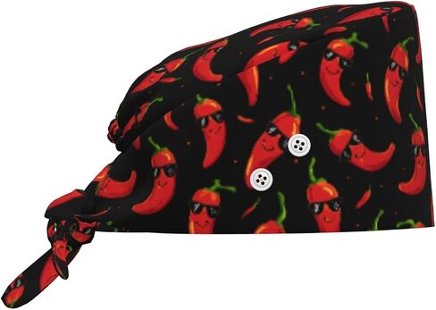 Working Cap, Scrub Cap with Buttons and Sweatband, Adjustable Tie Back Hat Breathable Headgear for Women/Men in Saudi Arabia