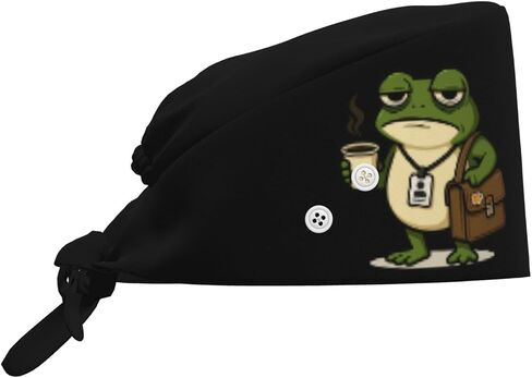Working Cap, Scrub Cap with Buttons and Sweatband, Adjustable Tie Back Hat Breathable Headgear for Women/Men in Saudi Arabia
