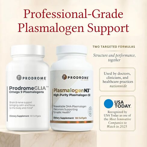 Plasmalogen Cognitive Support Supplement with Omega-3 DHA | Brain Health, Focus, Memory, Synapse & Nervous System Support | PlasmalogenN3™ | 60 Softgels in Saudi Arabia
