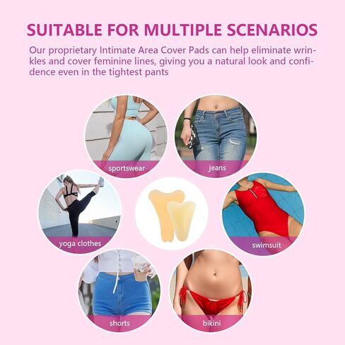 4 Pack Camel Concealer Toe, Reusable Silicone Pads Invisible Toe No Camel Guard for Women, Underwear Guard Seamless Hider Covers for Swimsuits Bikini Leggings Yoga Pants All in Saudi Arabia