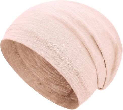 100% Cotton Summer Beanie for Men Women, Thin Soft Slouchy Beanies Lightweight Chemo Hair Loss Cap Daily Hat Headwear in Saudi Arabia