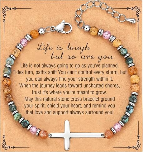 ROYONE Bracelets for Women - Christian Cross Crystal Energy Bracelet Gifts, teenage girls Inspirational Healing Gifts for Daughter, Sister, Mom, Birthday, Christmas in Kuwait
