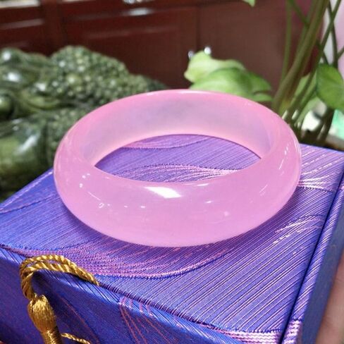 Natural Ice Golden Silk Jade Pink Bangle 58-62mm Fengshui Fashion Jade bracelet For Women Genuine in Saudi Arabia