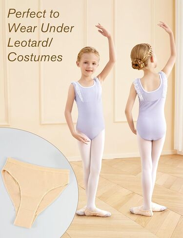 Dayrose Dance Briefs for Girls and Women, Seamless Cotton Dance Underwear for Ballet Costumes, Gymnastics (1-3 Pairs) in Saudi Arabia