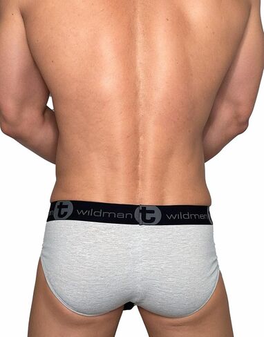 Wildmant Cotton Monster Cock Brief Black and Gray in Saudi Arabia