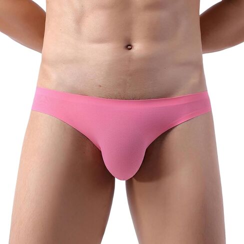 Men's Sexy Low Rise Briefs Panties Breathable Mesh Smooth Underwear in Saudi Arabia