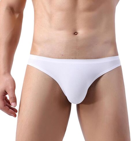 Men's Sexy Low Rise Briefs Panties Breathable Mesh Smooth Underwear in Saudi Arabia