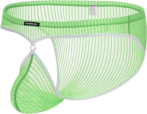Mens Mesh Underwear Sexy See Through Briefs Sheer Cheeky Pouch Silk Breathable Pack Fishnet lingerie Stripe Panties in Saudi Arabia