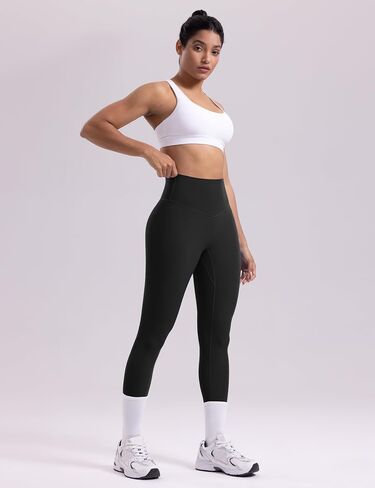POSHDIVAH Mysticsculpt Creamlift Yoga Leggings - 25" Double-Layer No Front Seam Scrunch High Waisted Workout Gym Booty Pants in Kuwait