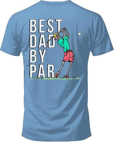 Salty Bones Best Dad by Par Golf Graphic T-Shirt, Classic Fit, Printed in USA in Kuwait