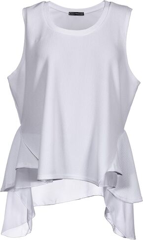 Lucy Diamonds Women's Plus Size 2 Piece Sleeveless Top & Skirt Outfit White 1X 2X 3X 4X 5X 6X in Kuwait