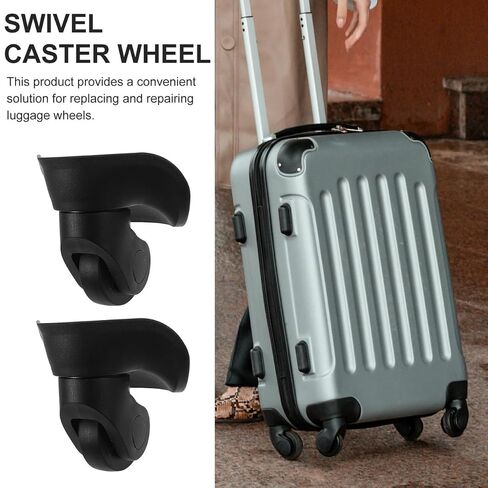 Luggage Wheels Replacement 2Pcs Universal Suitcase Swivel Wheels Mute Trolley Casters for Travel Luggage in Kuwait