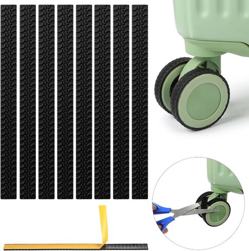 Luggage Wheel Covers, Noise Reducing Shock Absorbing Silicone Suitcase Wheel Covers, Universal Fit Protectors For Suitcase Wheels And Office Chair Casters, Customizable Cut To Fit Design in Kuwait