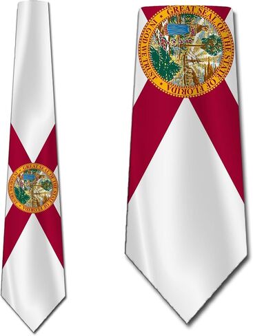 Three Rooker Florida Ties Mens Flag Necktie Florida State Flag Tie for Men Floridian Flag in Kuwait