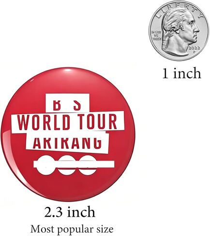 Arirang Fans Pins 2.3'' Badge Button Pins Army World Tour Accessory 4 Pcs Novelty Unique Pins for Bags Jacket Caps Clothing Strap in Saudi Arabia