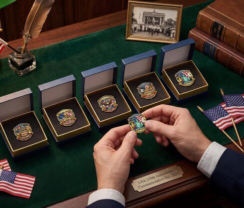 20 Pcs USA 250th Anniversary Commemorative Pins – American Flag Eagle Patriotic Veteran Lapel Brooch for 250 Years of Freedom Independence Day Merchandise Gift Bulk in Saudi Arabia