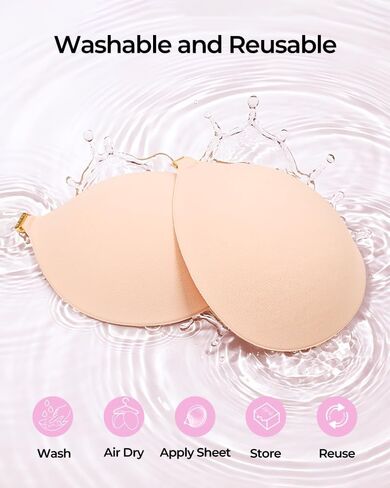 Sticky Bra Push Up Adhesive Strapless Backless Invisible Bra Reusable Lift for Women Daily Wear in Saudi Arabia