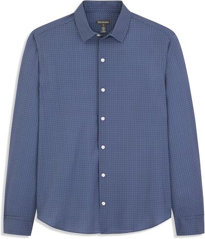 Van Heusen Men's All-Way Performance Stretch Long Sleeve Button Up Shirt, Slim Fit, Regular Length, Quick Dry in Kuwait