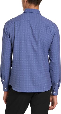 Van Heusen Men's All-Way Performance Stretch Long Sleeve Button Up Shirt, Slim Fit, Regular Length, Quick Dry in Kuwait