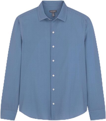 Van Heusen Men's All-Way Performance Stretch Long Sleeve Button Up Shirt, Slim Fit, Regular Length, Quick Dry in Kuwait