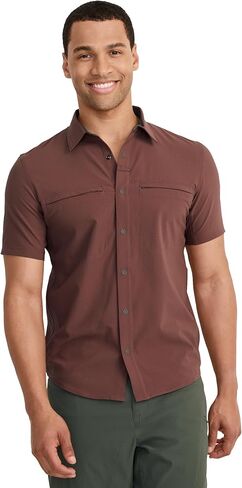 Jockey Outdoors Men's Casualwear Short Sleeve Snap Woven Shirt in Kuwait