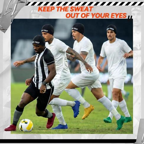 6 Pcs Fathers Day Church Gift for Men Christian Skull Cap for Football God First Breathable Brimless Thin Running Hat Sweat Wicking Cap for Baseball Sport Sleep Cycling Cap Athletic Beanie(Black,God) in Saudi Arabia