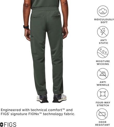 FIGS Axim Cargo Scrub Pants for Men – Moss, L in Kuwait