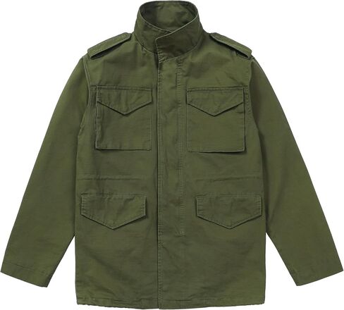 LOUECHY Mens Cotton Military Jacket M65 Field Jacket Outdoor Tactical Work Coat in Saudi Arabia