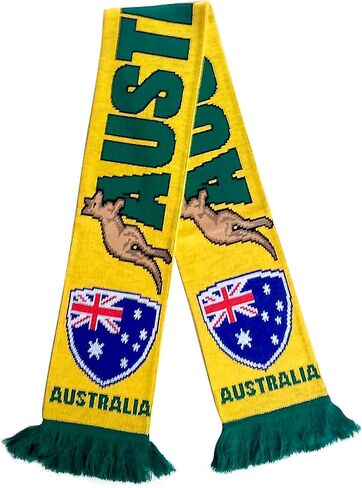 Australia Scarf | Soccer Fan Scarf | Premium Acrylic Knit in Kuwait