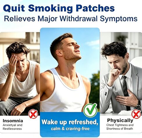 Nicotine Patches to Quit Smoking Patches Step 1, 21 mg Stop Smoking Aids Patch, 30 Count Quit Smoking Stickers that Work with 2 Weeks, Patch Provides a 24-Hour Nicotine Transdermal System in Saudi Arabia