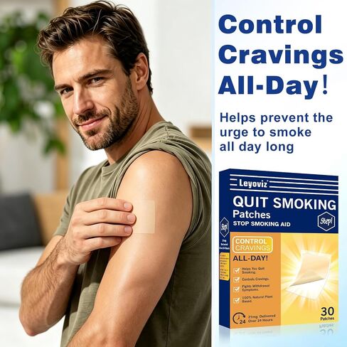 Nicotine Patches to Quit Smoking Patches Step 1, 21 mg Stop Smoking Aids Patch, 30 Count Quit Smoking Stickers that Work with 2 Weeks, Patch Provides a 24-Hour Nicotine Transdermal System in Saudi Arabia