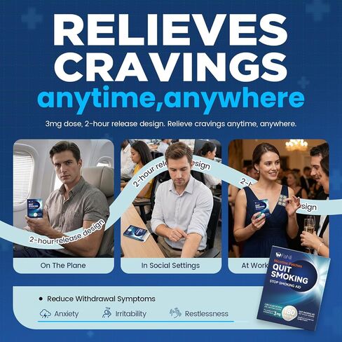 180 Count - Nicotine Patches 3mg (The Same Principle as Nicotine lozenges and Nicotine Gum), Nicotine Replacement Therapy, Reduces Withdrawal Symptoms in Saudi Arabia