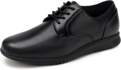 Men's Dress Shoes Casual Dress Sneakers Shoes for Men Plain Toe Lace-Up Oxfords for Office Business Comfortable Formal Cushioning Derby Shoe in Kuwait