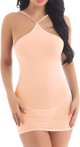 Women's One Piece Strapless Mini Dress Mesh Sheer Bodycon Dress Nightclub Skirt in Saudi Arabia