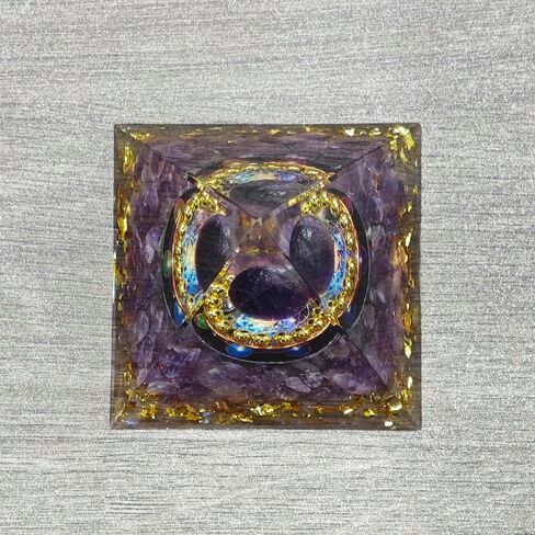 Natural Mineral Crystal Pyramid Energy Healing Meditation Aid Feng Shui Protection Home Decor Versatile Gift Option(2inch Pyramid Amethyst) in Saudi Arabia