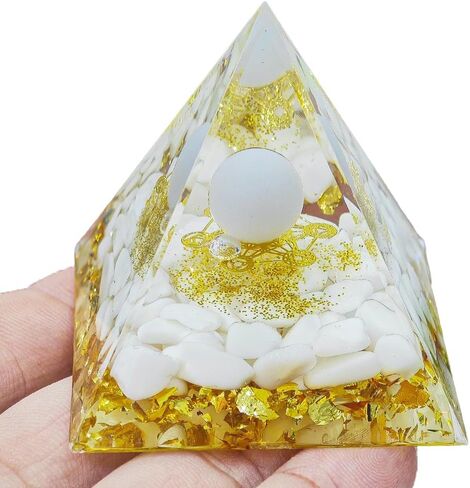 Natural Mineral Crystal Pyramid Energy Healing Meditation Aid Feng Shui Protection Home Decor Versatile Gift Option(2inch Pyramid Amethyst) in Saudi Arabia