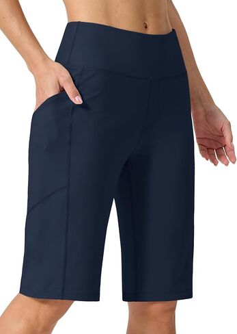 Willit Women's Bermuda Long Shorts 12" Knee Length High Waisted Lightweight Stretch Summer Casual Workout Shorts with Pockets in Kuwait