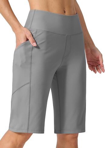 Willit Women's Bermuda Long Shorts 12" Knee Length High Waisted Lightweight Stretch Summer Casual Workout Shorts with Pockets in Kuwait