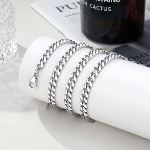 PINKDODO Stainless Steel Graduation Necklace Mens Cuban Link Chain 5th 8th High School Graduation Gifts for Boys Men in Kuwait