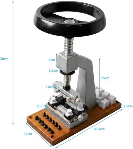 5700 Benchtop Watch Case Opener Module - Professional Back Remover Station with 6 Precision Dies & 12 Fixing Chucks - Manual Torque Signal Adjustment for Watchmaking (Maximum 65mm) in Kuwait