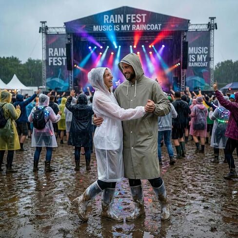 Reusable 2-Pack EVA Rain Ponchos for Couple, Lightweight Waterproof Hooded Rain Jacket with Cap, Festival Concert Camping Outdoor Travel Emergency Rain Gear for Adults (Gray + White) in Saudi Arabia