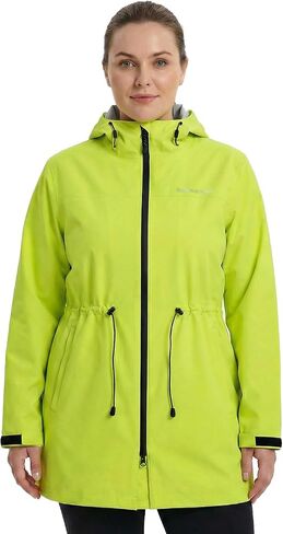 Windbreaker Jacket Women Lightweight Rain Jacket With Hood Mesh Lined Waterproof Long Trench Coat in Saudi Arabia