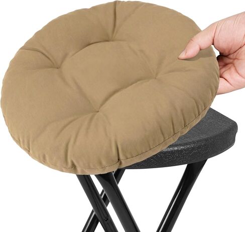 COOZMENT 2 Pack Bar Stool Seat Cushion, Round Stool Cushion Covers Pads - One-Piece Design with Elastic Skirt (13"x13", Dark Green) in Saudi Arabia